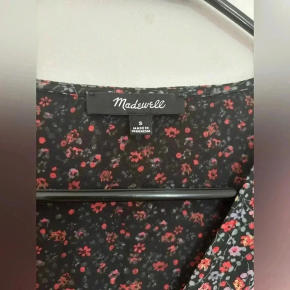 Madewell Easy Midi Button Down V Neck Dress in Fieldwalk Floral Size Small - Picture 8 of 11